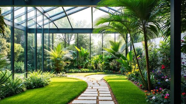 5 avantages d'une serre en verre pour un jardin moderne