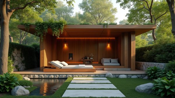 Créer un abri pour spa : alliance de bien-être, durabilité et design